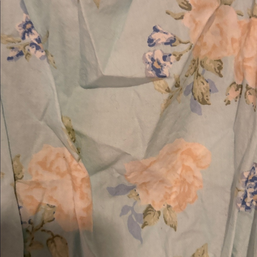 Love Shack Fancy X Target Estelle Blue Floral Puff Sleeve Midi Dress Size 22W - Picture 9 of 11